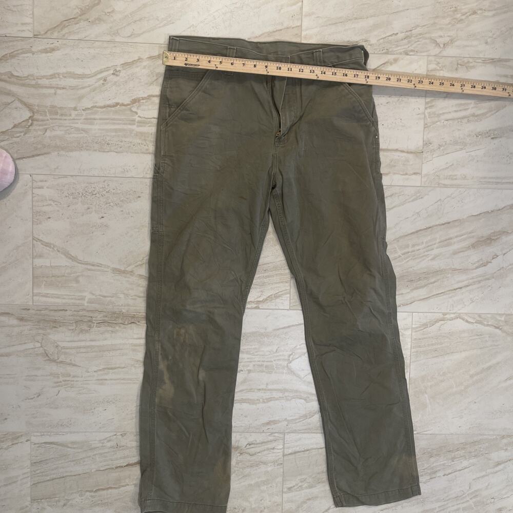 Mens 36x32 Rugged Flex Work Pants Unbranded - Olive Green 7 Pocket